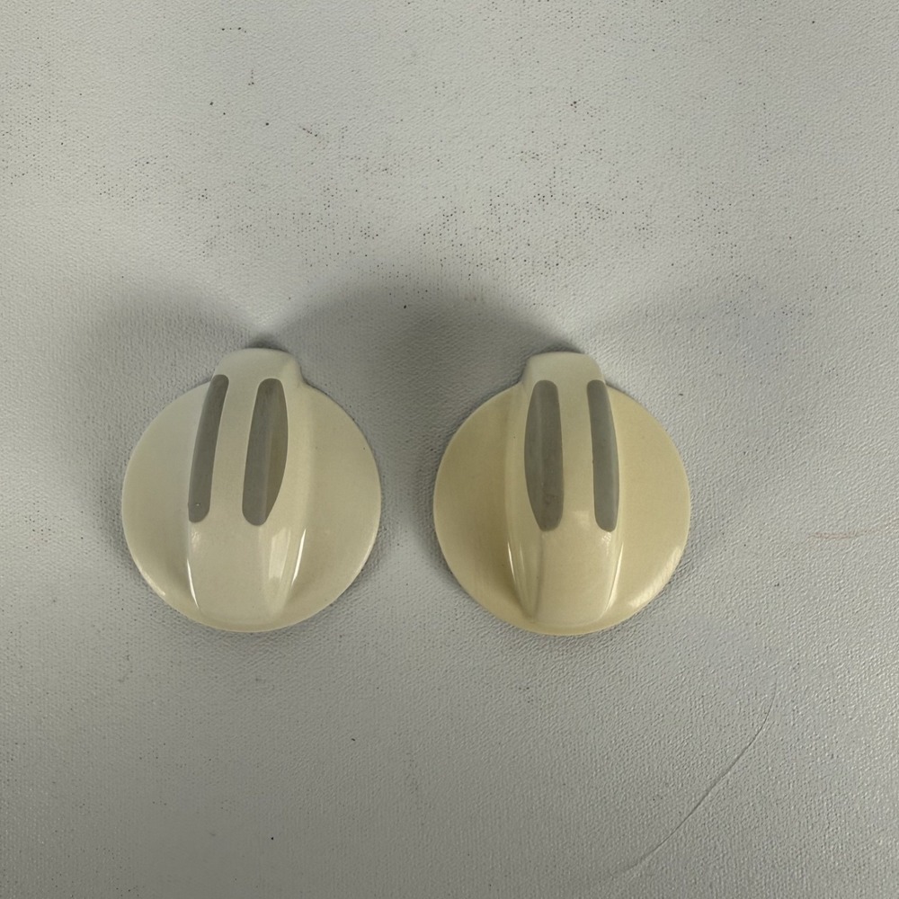 PAIR OF KNOBS Fits‎ Frigidaire KIP5C19, 1340349 Knob, Rotary, White